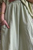 Arbi Gingham 7/8 Barrel Pant Matcha